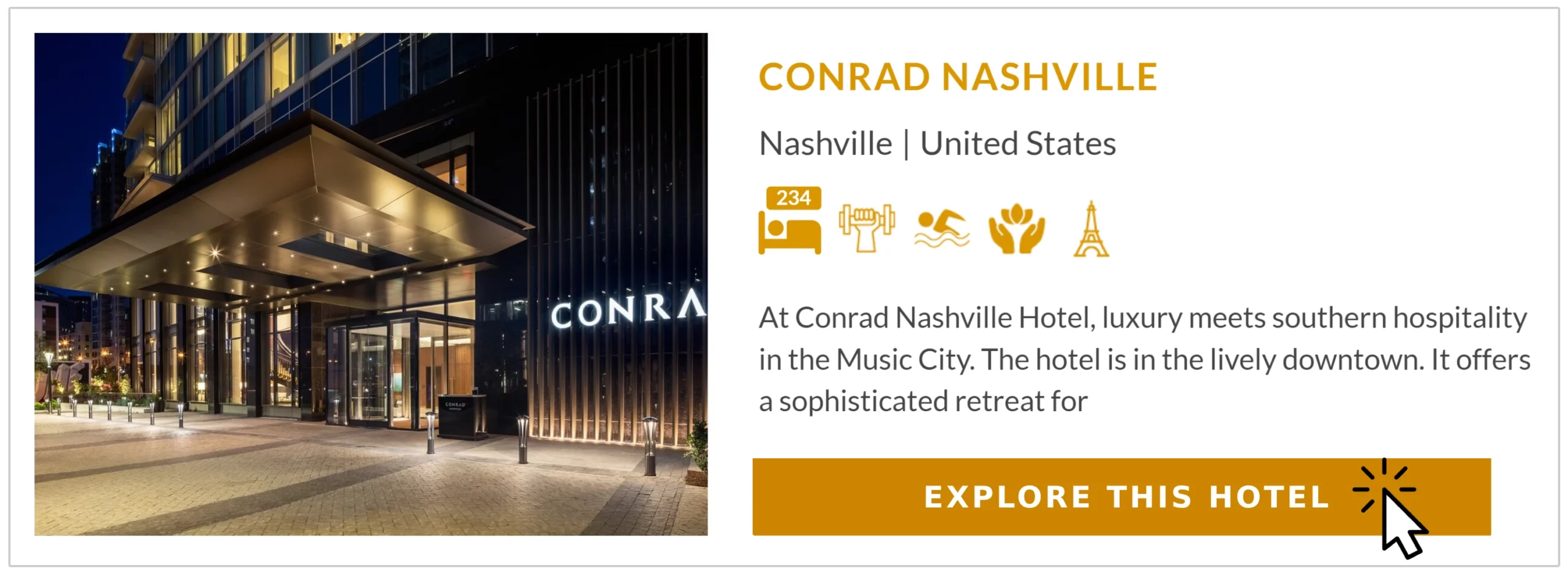 Conrad Nashville promotion