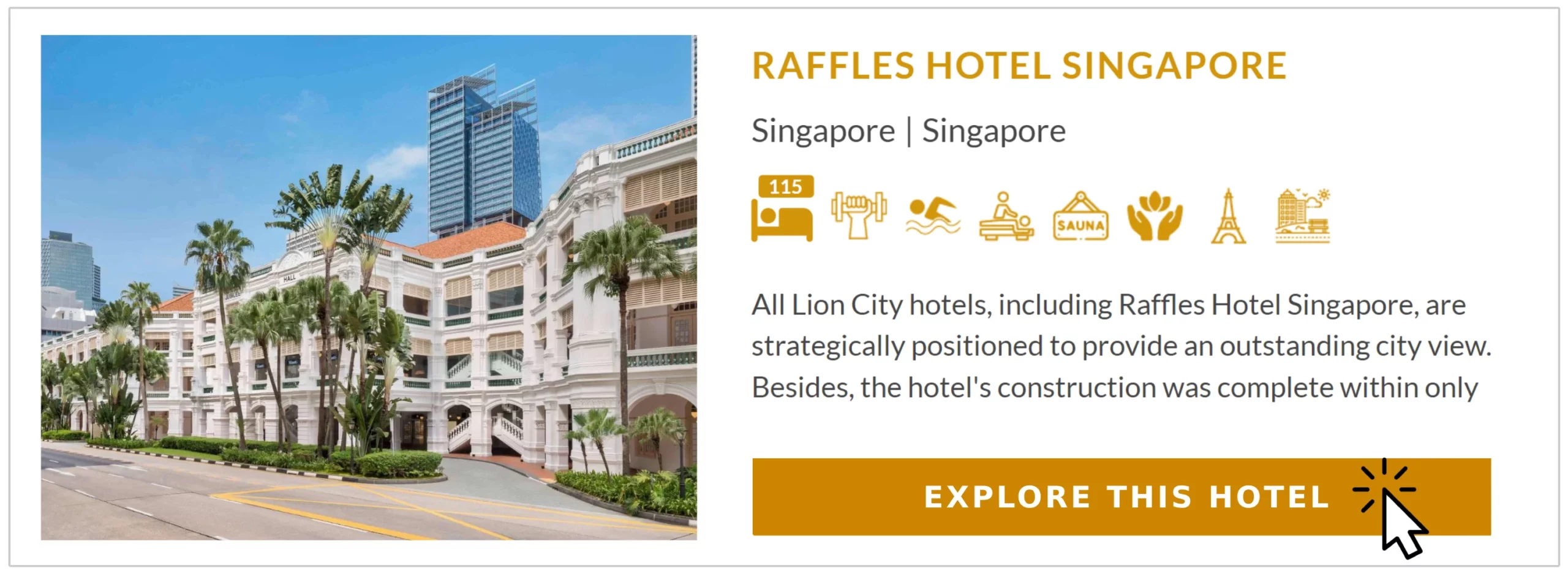 Rafles hotel Singapore