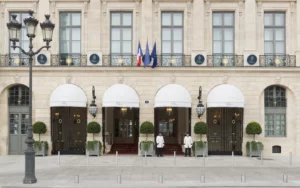 front entrance of the Ritz in Paris