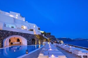 Exterior of Canaves Oia Suites