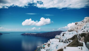 Beautiful view to the sea with houses