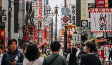 Busy Japan city