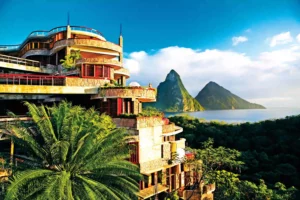 Exterior of Jade Mountain St. Lucia